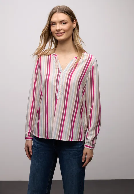 Gestreifte Tunika magenta dream