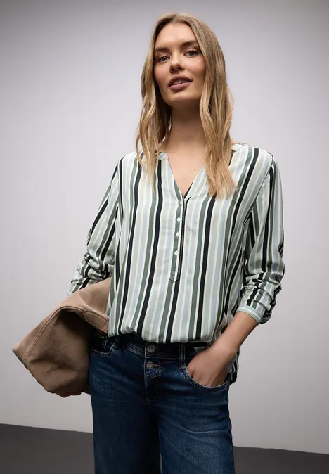 Gestreifte Tunika bound green