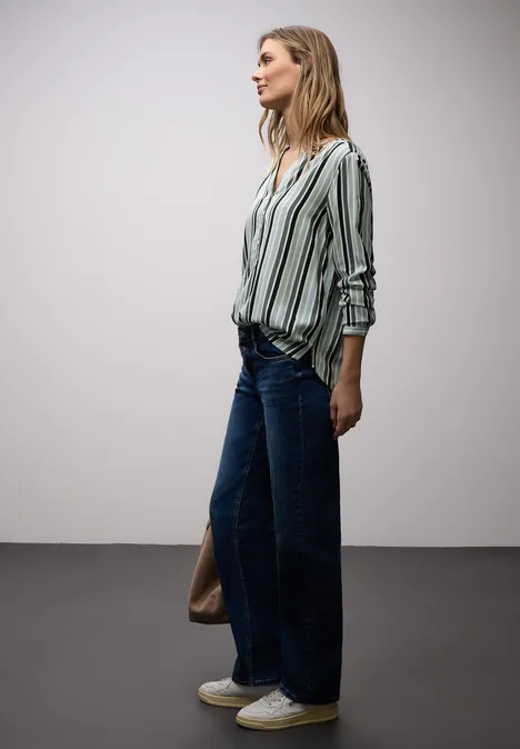 Gestreifte Tunika bound green