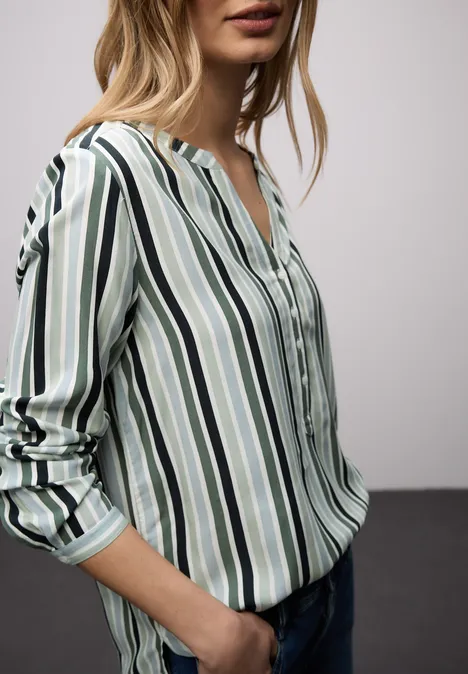 Gestreifte Tunika bound green