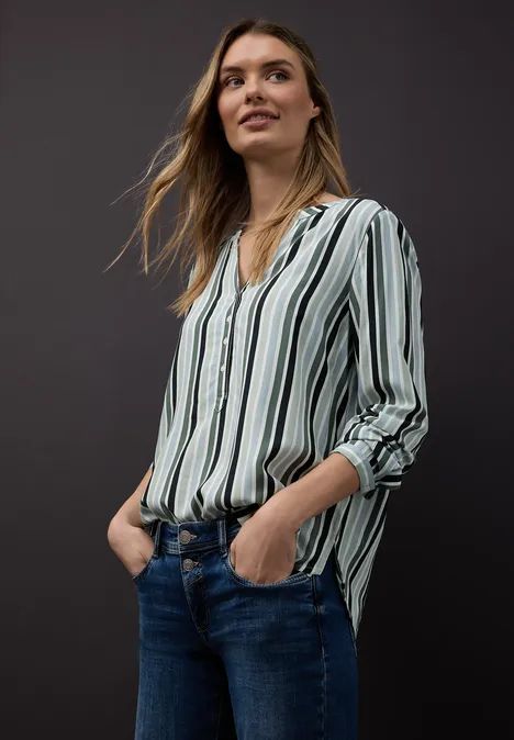 Gestreifte Tunika bound green