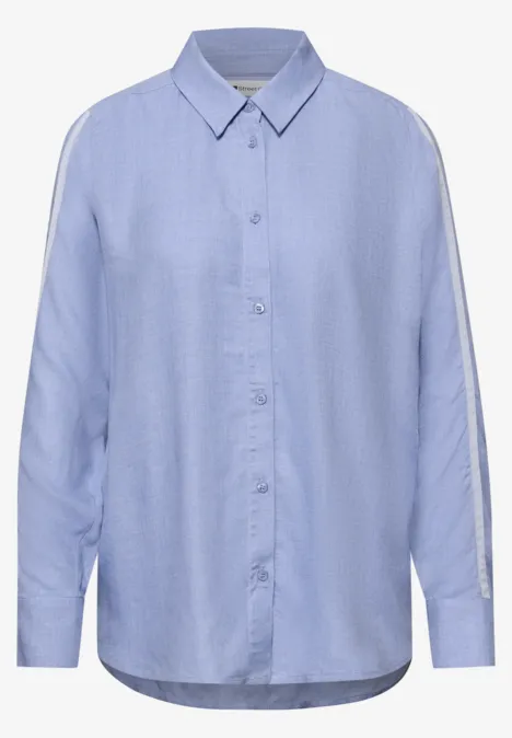 Bluzka koszulowa z tapedetails bonnet blue mel.