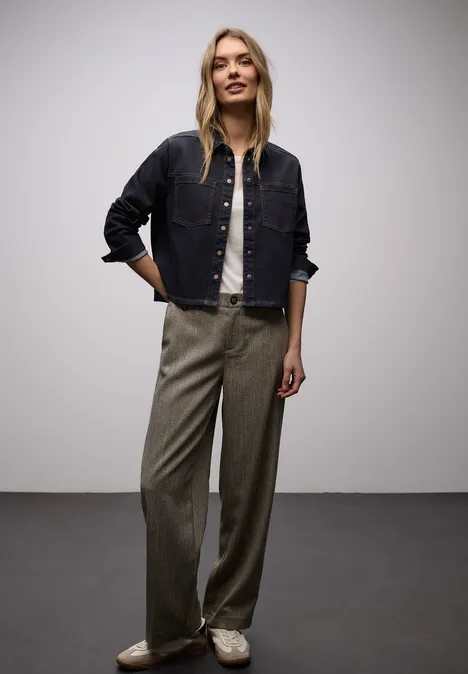 Denim Hemdbluse Rinse Blue washed