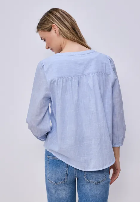 3/4-Arm Bluse in Chambray Qualität original blue 3/4-Arm Bluse in Chambray Qualität original blue