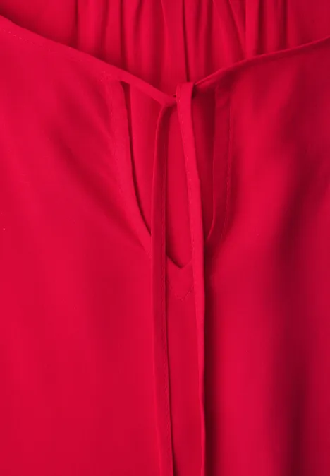 Blouse met koorddetail salsa red