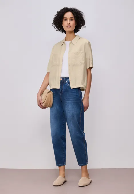 Overhemd blouse smoke beige