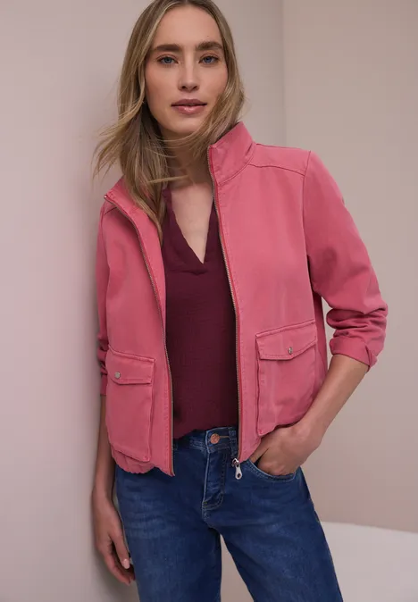 Blouse à manches courtes en qualité mousseline truffle red