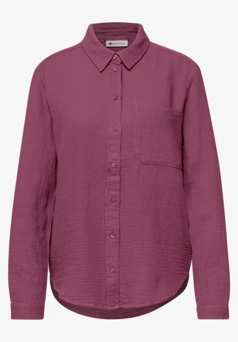 Mousseline overhemd blouse dark clouded blush