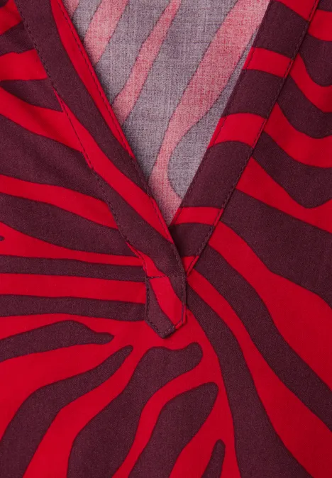 Blusenshirt mit Muster salsa red