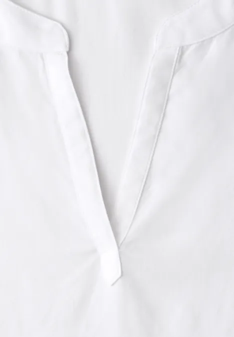 Blouse met losse schouders en gespleten hals White