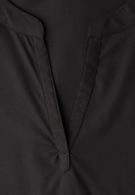 Blouse met losse schouders en gespleten hals Black