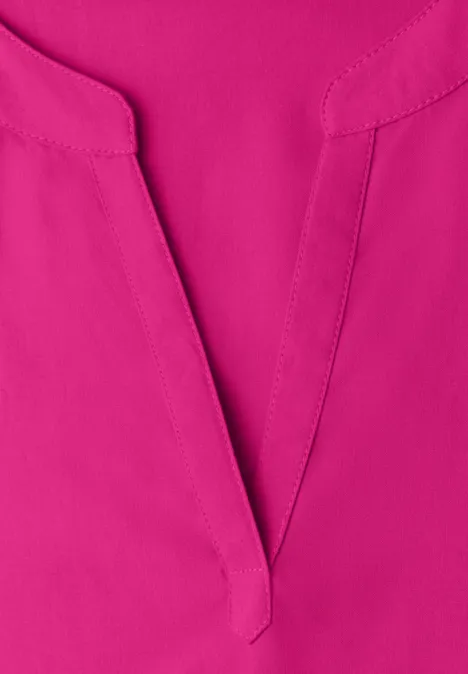 Blouse met losse schouders en gespleten hals magenta dream