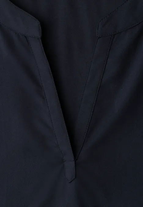 Blouse met losse schouders en gespleten hals shadowed navy