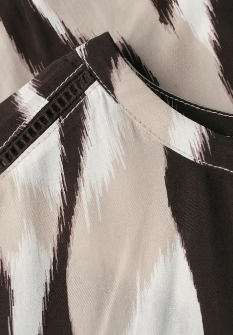 Dropped Shoulder Bluse mit Tapedetails espresso brown