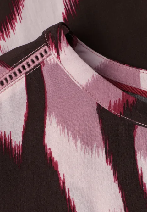 Blouse à épaules tombantes avec bandes décoratifves clouded blush