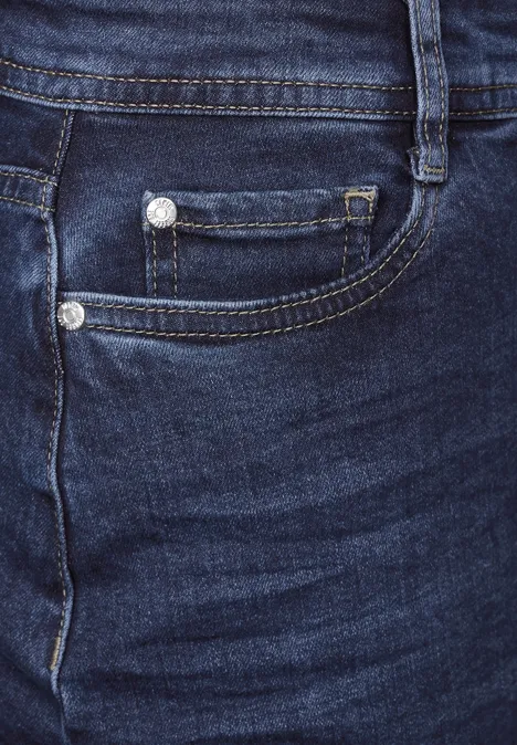 Midi Jeansrock soft indigo washed