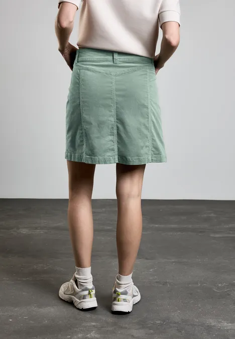 Corduroy rok mindful green