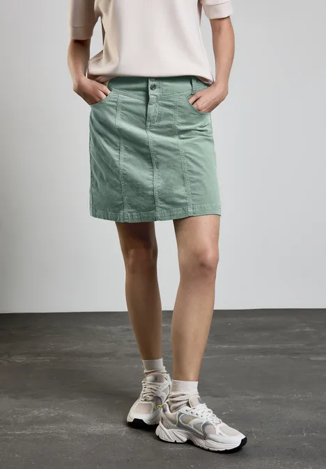 Corduroy rok mindful green