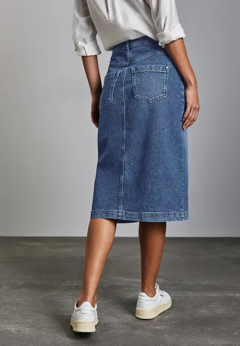 Midi Pencil Jeansrock Medium Blue Authentic