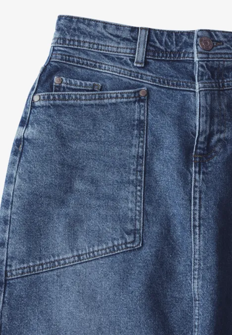 Midi Pencil Jeansrock Medium Blue Authentic