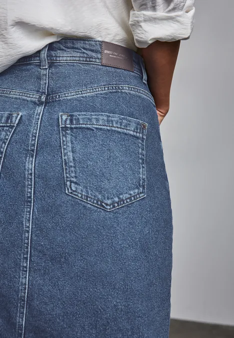 Midi Pencil Jeansrock Medium Blue Authentic