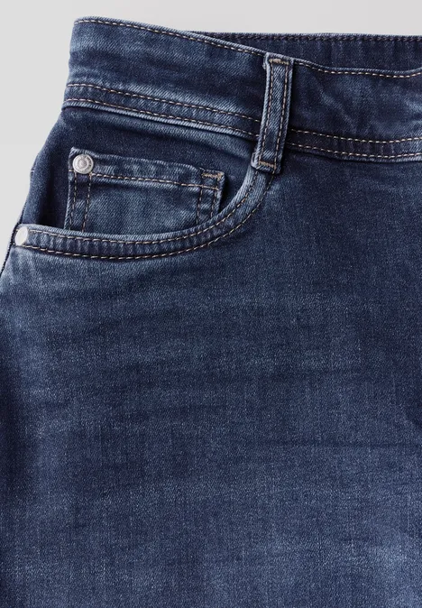 Jupe en jean midi soft indigo washed
