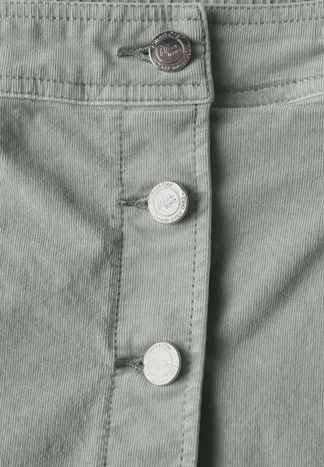 Jupe en velours côtelé au look cache-cœur dusty milky green
