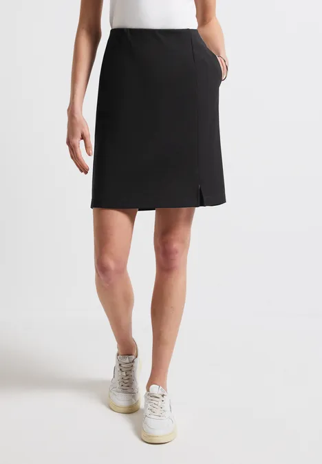 Rock mit seitlichem Schlitz Black