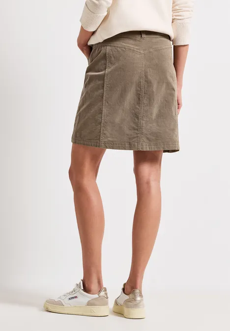 Cordrock in A-Linie bark brown