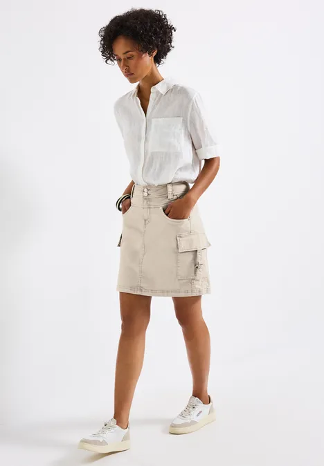 Rock im Cargo-Look tumbled beige