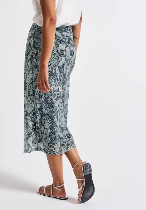 Mesh-Rock mit Snake Print arona blue