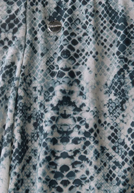 Mesh-Rock mit Snake Print arona blue