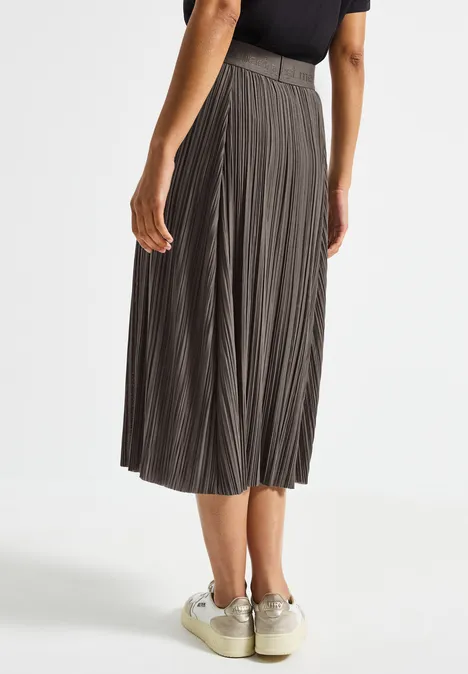 Plooirok van mesh nomad brown