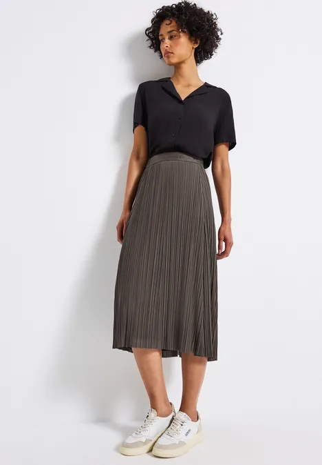 Plooirok van mesh nomad brown