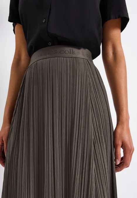 Plooirok van mesh nomad brown