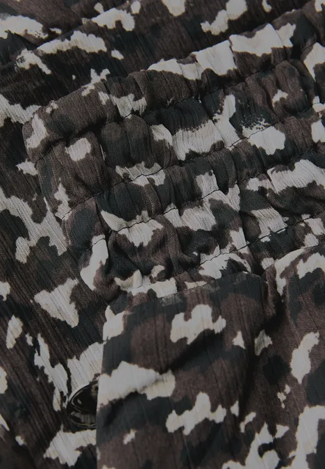 Gemusterter Chiffon-Rock deep roast brown