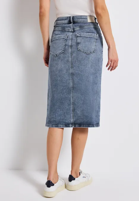 Midi Jeansrock light blue washed