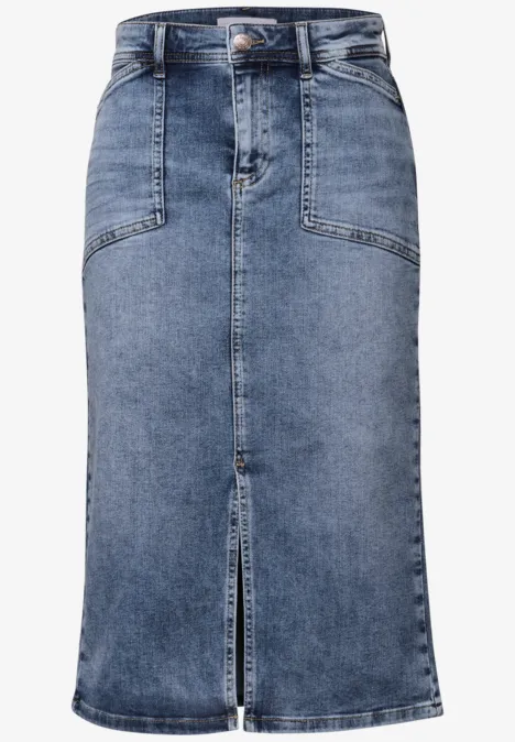 Midi Jeansrock light blue washed