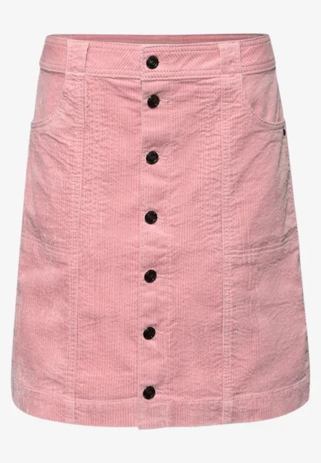 Cordrock mit Knopfleiste powder pink