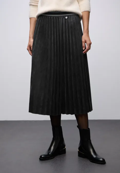 Velours Plissée Rock Black