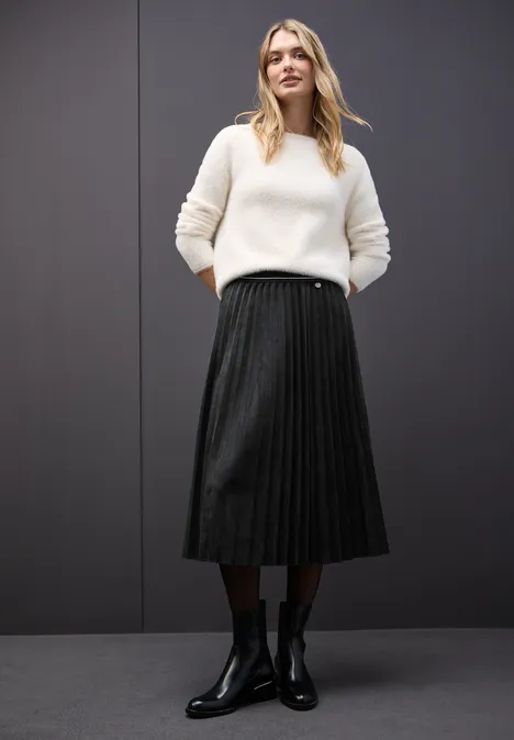 Velours Plissée Rock Black