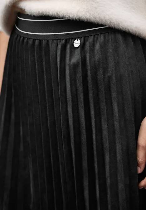 Velours Plissée Rock Black