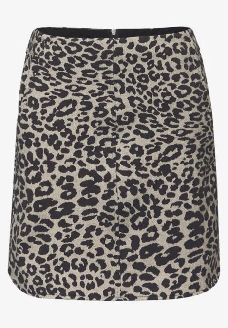 Rock in Wolloptik mit Nieten soft beige Rock in Wolloptik mit Nieten soft beige