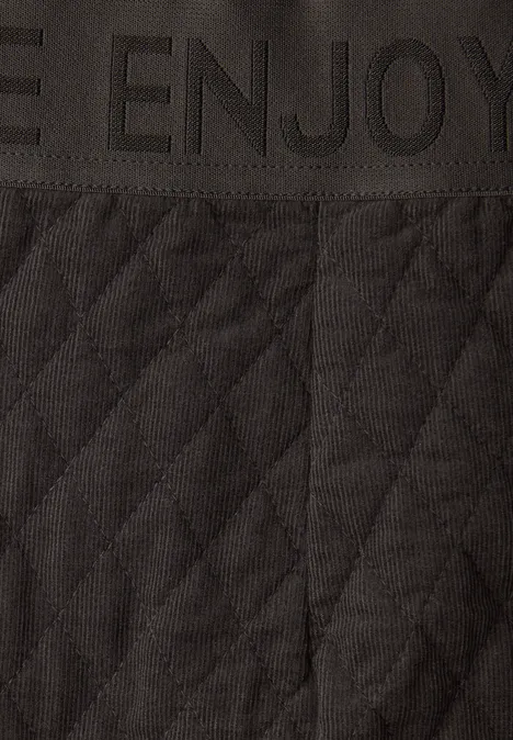 Spódnica z pikowanym wzorem darkest brown