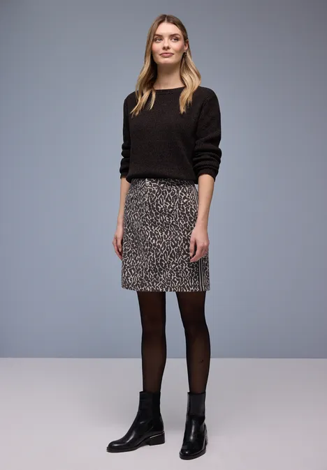 Jupe à motif léopard molten earth