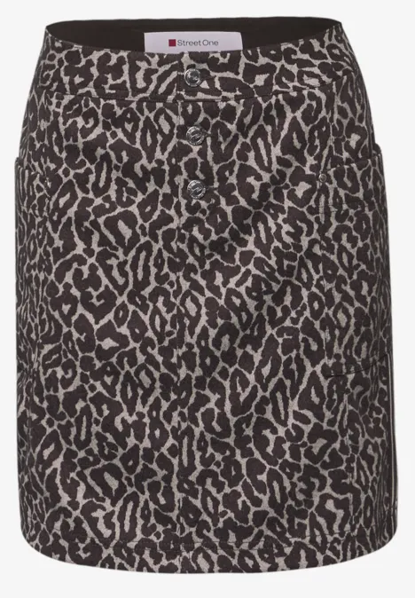 Jupe à motif léopard molten earth
