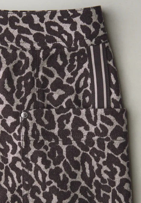 Jupe à motif léopard molten earth