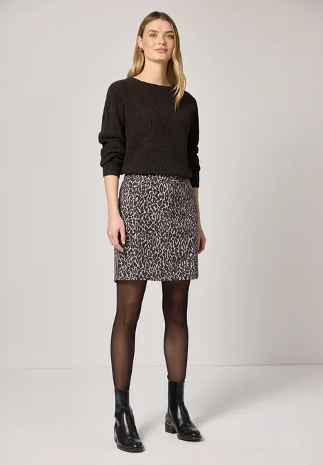 Jupe à motif léopard molten earth
