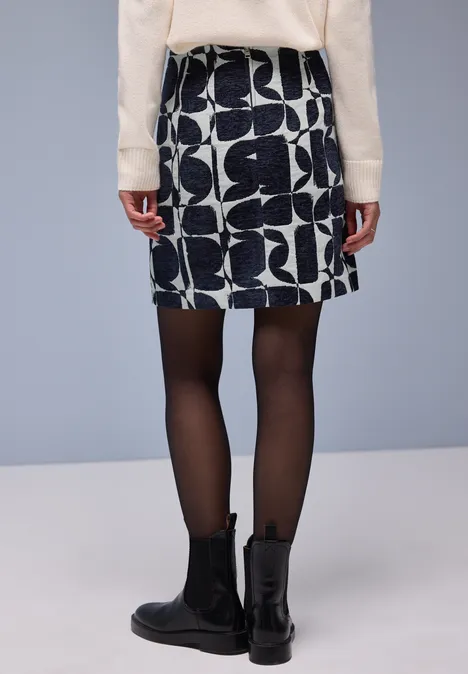 Jupe à motifs shadowed navy