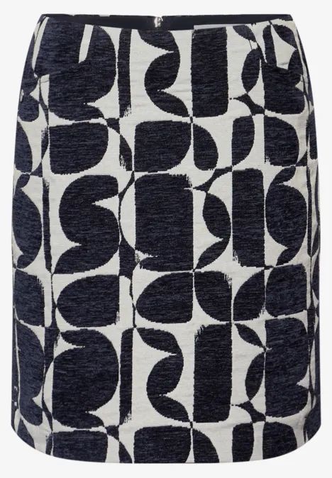 Gemusterter Rock shadowed navy